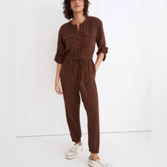 MADEWELL Women's Brown Full Length Jumpsuit Size 2 - Picture 1 of 4
